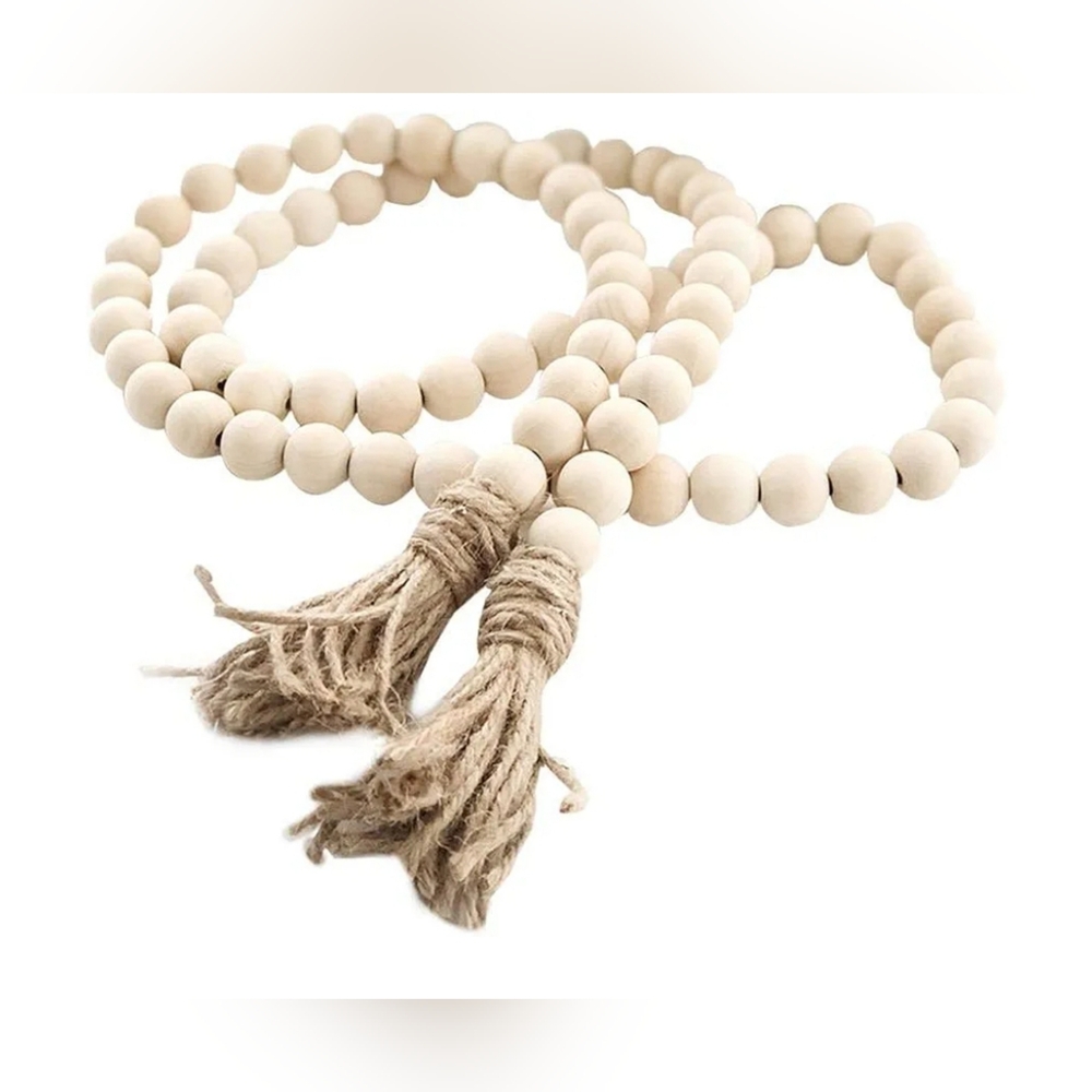 Wooden Bead Garland with‎ Tassels